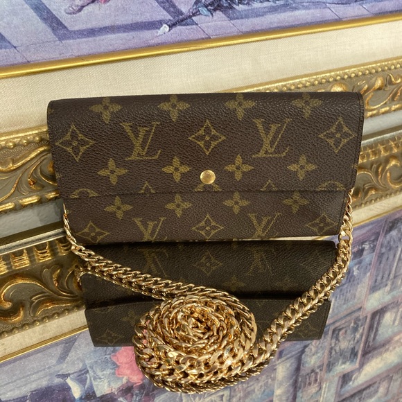 Louis Vuitton Chained Wallet on Chain Purse Monogram Wallet Porte Tresor - Picture 3 of 10